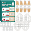 Sanke Rescue 1/14/28 Pack Wound Closure Strips Zipper Bandages Emergency Laceration for IFAK First Aid Kit Repair Wounds Device