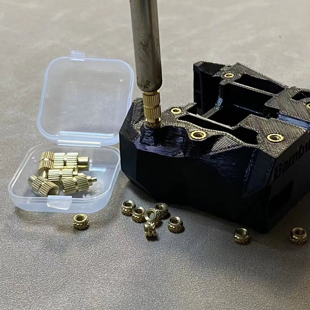 Heat Embedded Nuts Adaptors M2 M2.5 M3 M4 M5 M6 Head Insertion Tips Kit For 936 Soldering Iron Pen