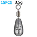 Drop Shot 15PCS/Lot Fishing Weight Sinker 3.5g 5g 7g 10g 14g 20g Tube Bullet Plumb Pendant Metal Jig Sea Tackle Kit Pesca Tool