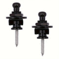 2pcs premium alloy guitar with lock strap, gold and black, safe and stylish for acoustic guitar, electric guitar and bass