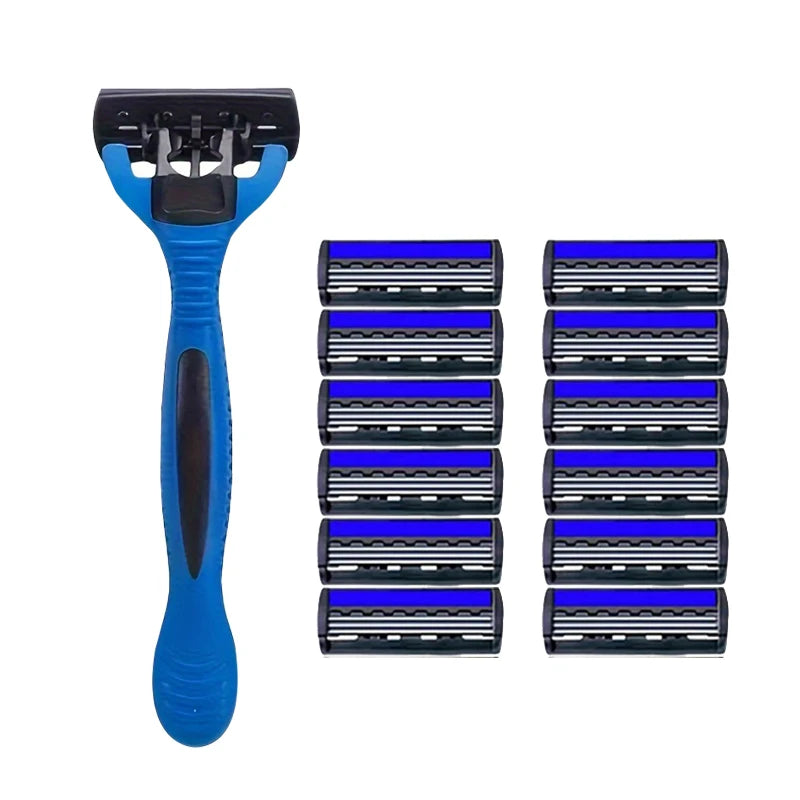 NEW Shaver Men Razor Shaving 3 Layer Stainless Blade Shaver Reusable Safety Razor Hair Removal Shaver Imported Blade Multi Tool