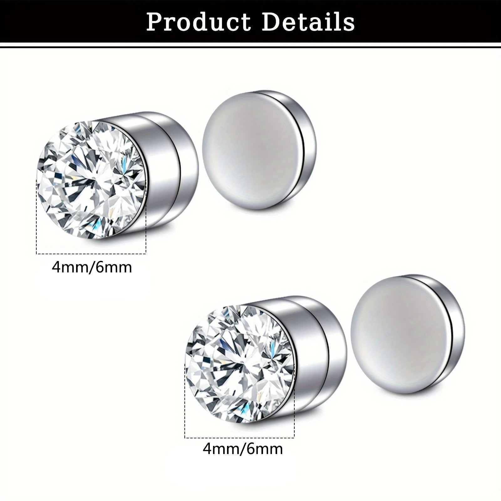 2-Piece Magnetic Faux Nose Studs, Personalized Punk Style, Fashion Women's Nose Jewelry Set, No Piercing Required, Vintage Style
