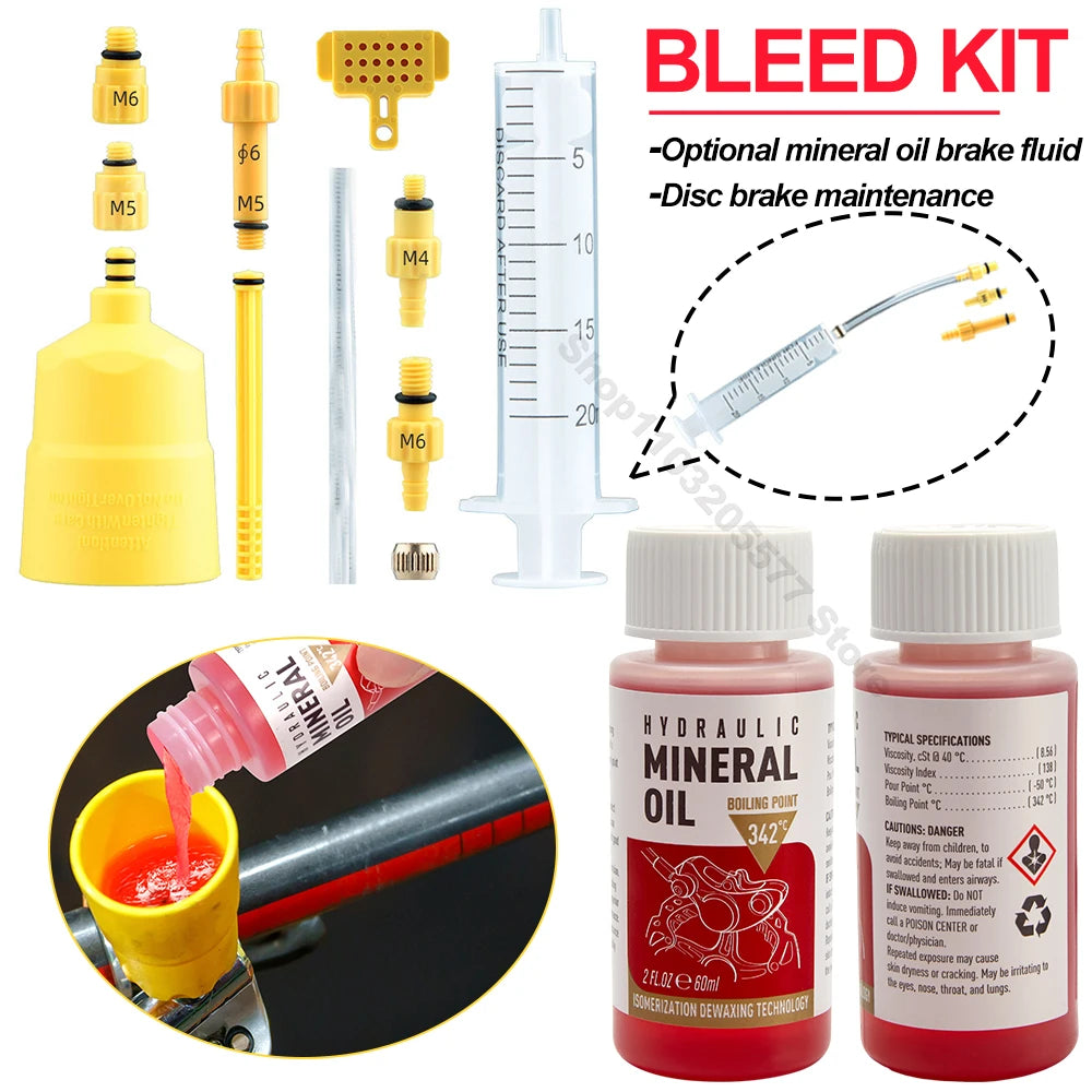60～120ML Bicycle Brake Oil Bleed Kit Tools For SHIMANO,TEKTRO,Avid,Series MTB Road Bike Brake Repair Tool