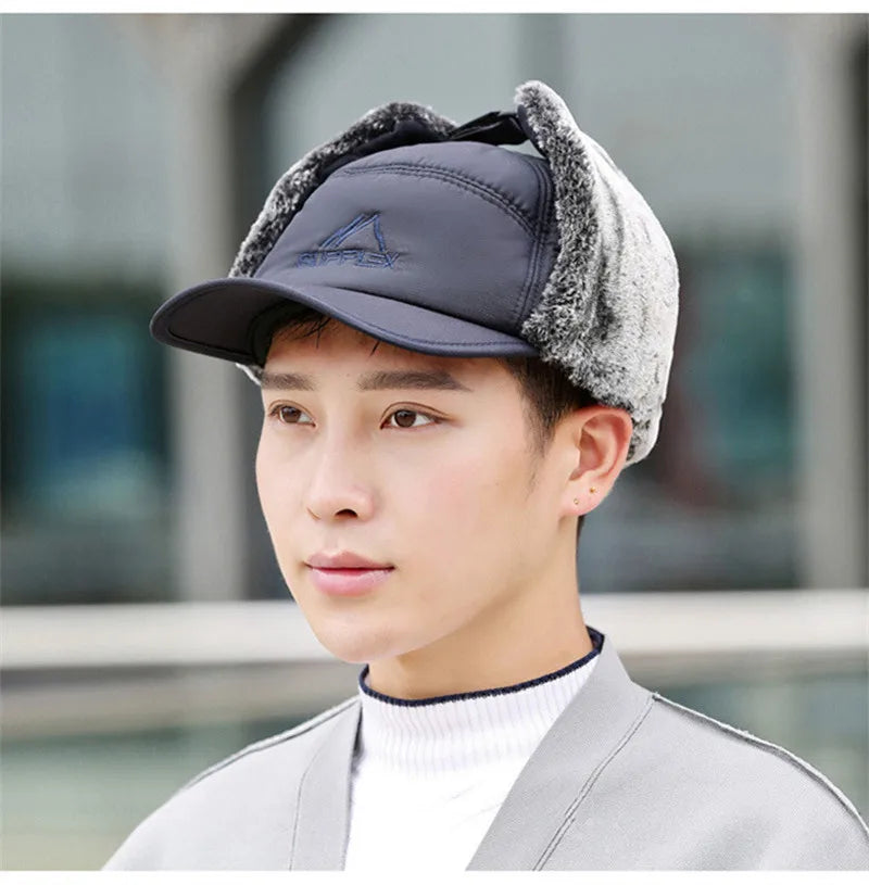 2024 Winter Warm Thickened Artificial Fur Baseball Hat Men's and Women's Skiing Soft Extreme Cold Hat Fishing Hat Outdoor
