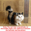 Cute Simulation Cat Plush Toys Hard Stuffed Kitten Model Fake Cat Realist Animals For Kids Girls Birthday Valentine's Day Gift