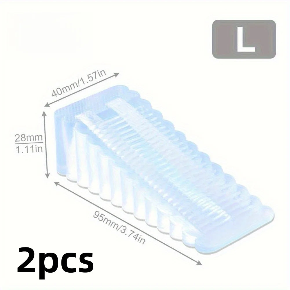 2pcs transparent rubber door suction non-slip wedge-shaped hardware anti-collision door stopper/door top/door stopper/stopper