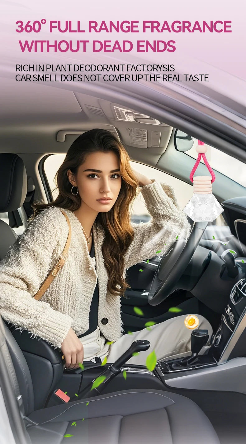4pcs Pink car fragrance car interior accessories, perfume pendant car supplies, fresh air car fragrance