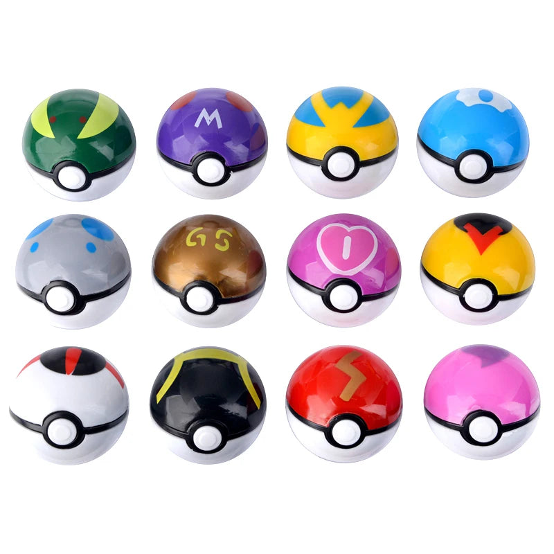 12 Pcs/Set Pokemon Pikachu Toys Action Figure Pokeball Pokemon Poke Ball Charizard Model Anime Dolls Children Birthday Gift
