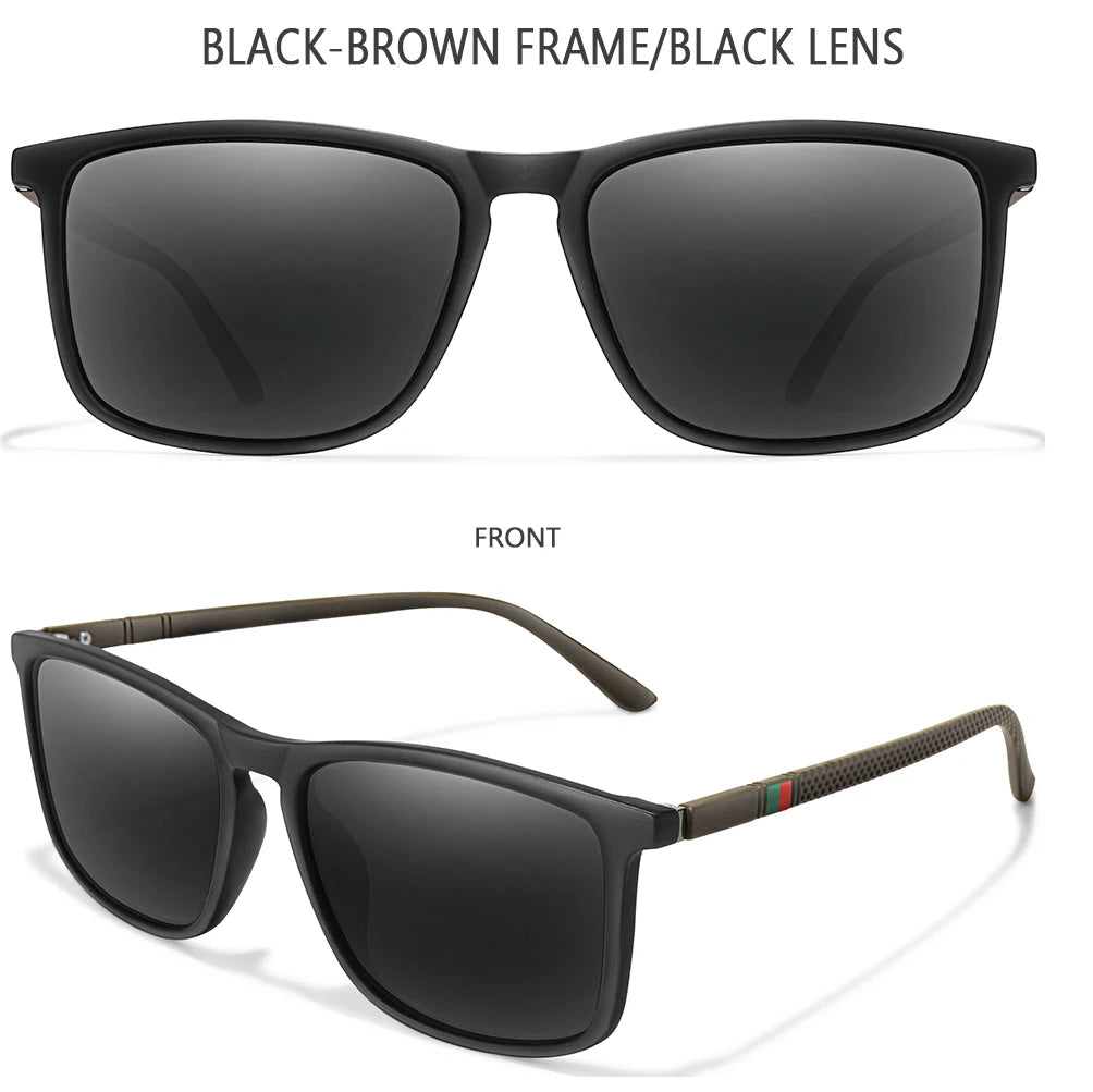Men Women Fashion Cycling Sun Glasses  Travel Driving Fishing Male Eyewear UV400 Luxury Square Vintage Polarized Sunglasses