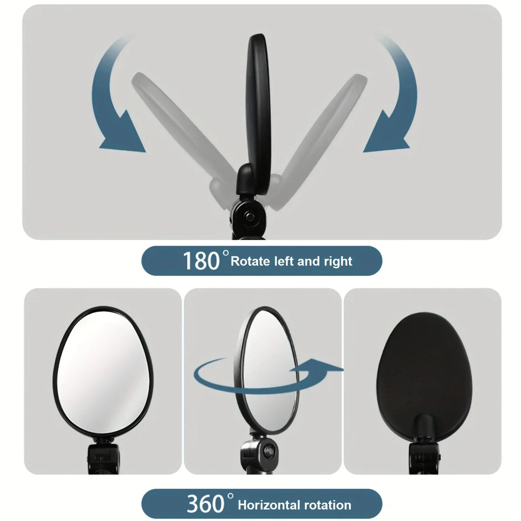 Bike Mirror Cycling Rear View Mirrors 360 Degree Adjustable Rotatable Handlebar Mirror Wide-Angle MTB Road Bycicle Accessories