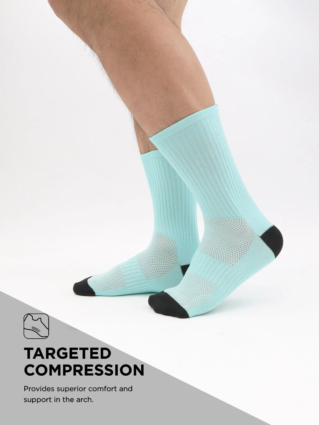 1 Pair Cycling Socks Compression Athletic Crew Running Socks Mens Womens Hiking Riding Bike Workout Climbing Sports