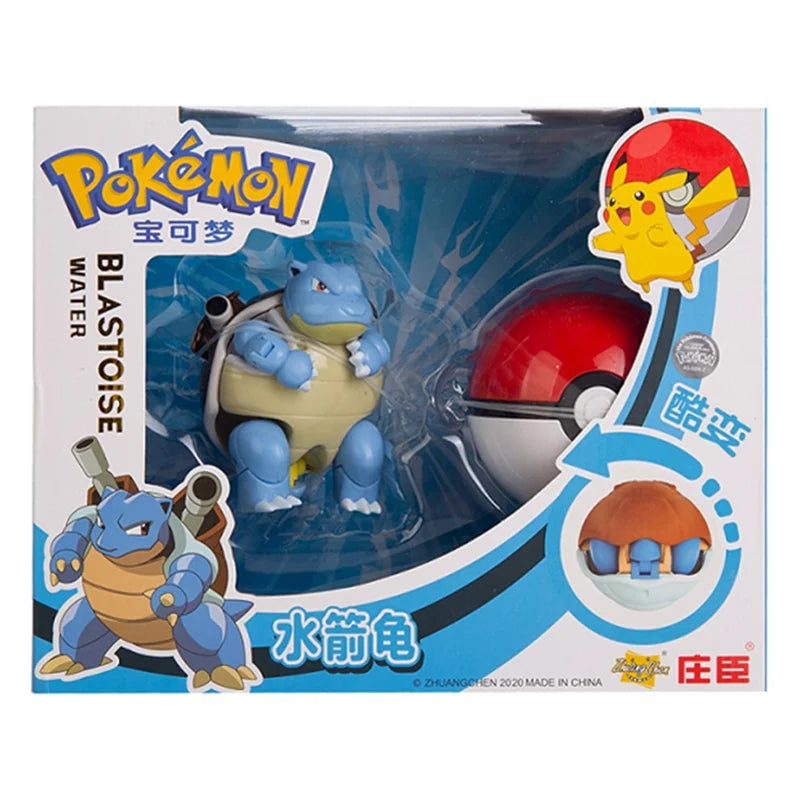 About Pokemon Anime Figure Charizard Pikachu Gyarados  Pocket Monster Figure Pokeball Action Deformation Toy Model Gift