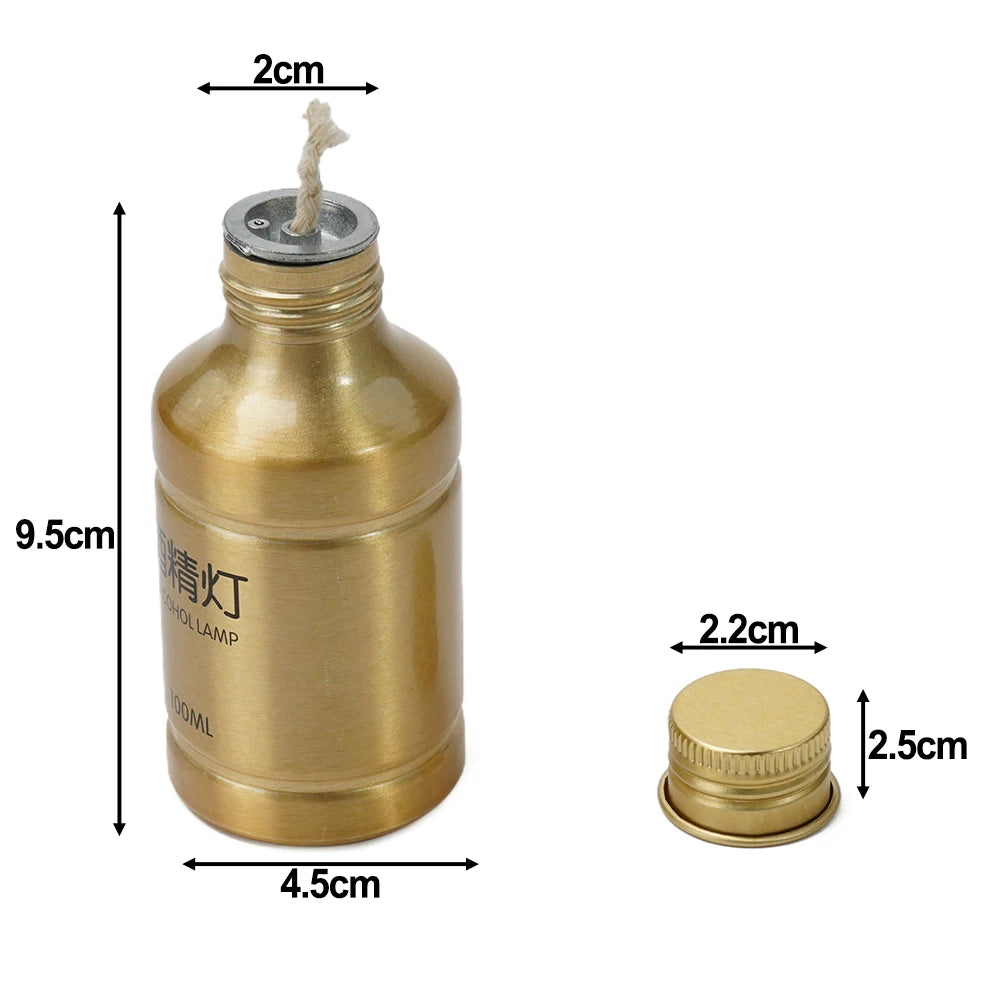 100ML Stoves Alcohol Lamp Portable Aluminum Alloy Lamp Alcohol Liquid Stove For Outdoor Survival Camping Laborotary Teaching