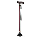 LED Light Non-Slip Elderly Walking Sticks Aluminum Alloy Cane Multifunctional Crutch with Large Footprint for Senior Men