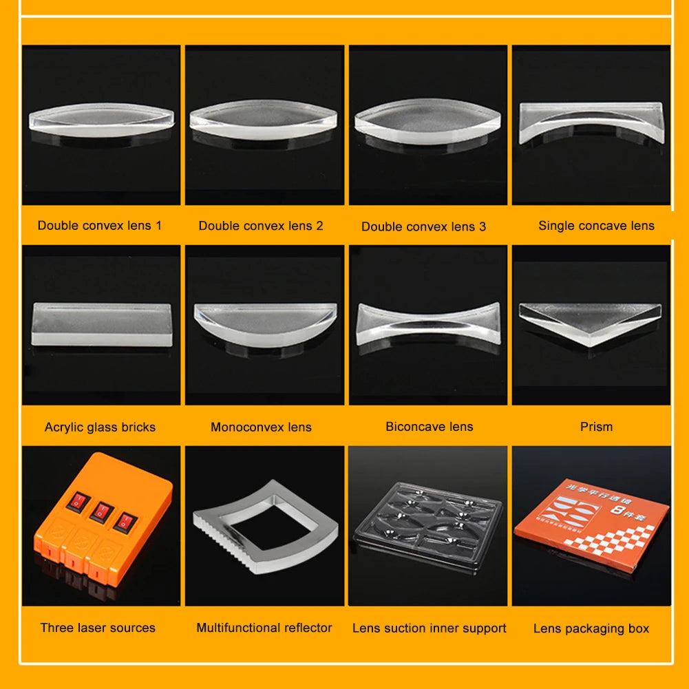 Refraction Optical Experiment Set Lens Imaging Equipment ToolsTeaching Aids Geometric Optics Experimental Set Learning Kits