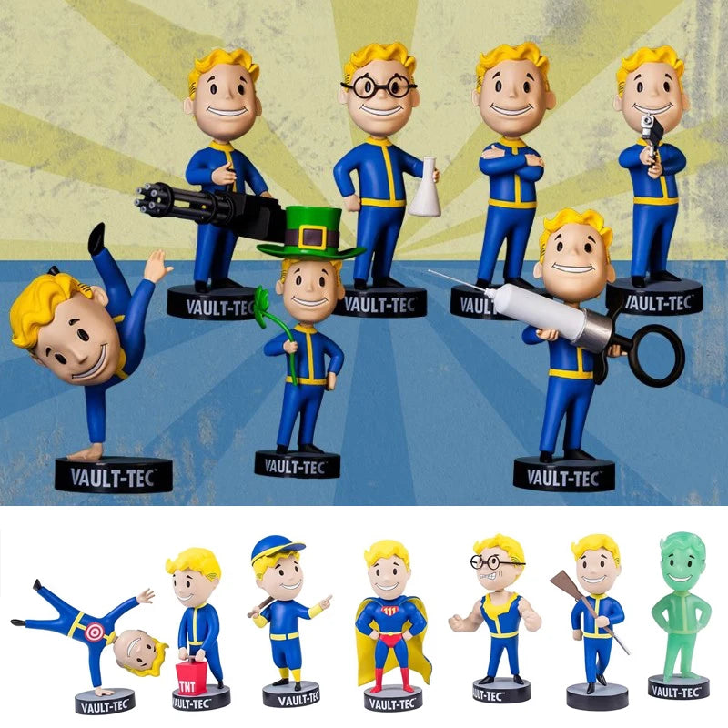 Hot Vault Boy Generation 7 Shaking Anime Action Figure Statue Model Room Ornament Toys Collectible Childrens Surprise Xmas Gifts