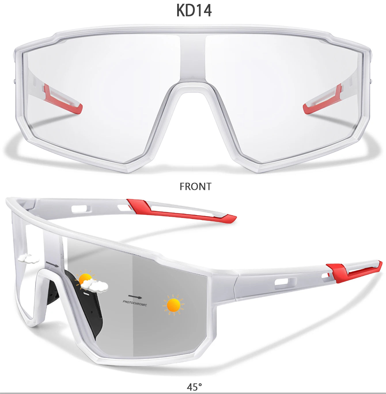 New Style Brand Photochromic Eyewear Men Women Bicycle MTB Bike Running Fishing Cycling Glasses Comfortable Windproof Goggles