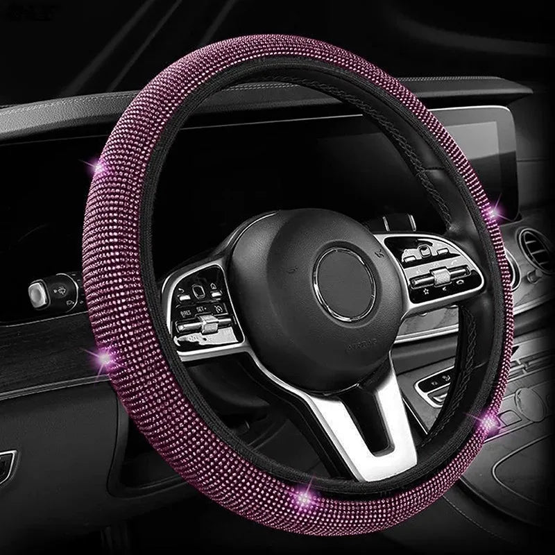 Universal Car Steering Wheel Cover Protector Anti-Slip Universal Size Fit 15inch /38cm Diameter Fashionable Car Accessories