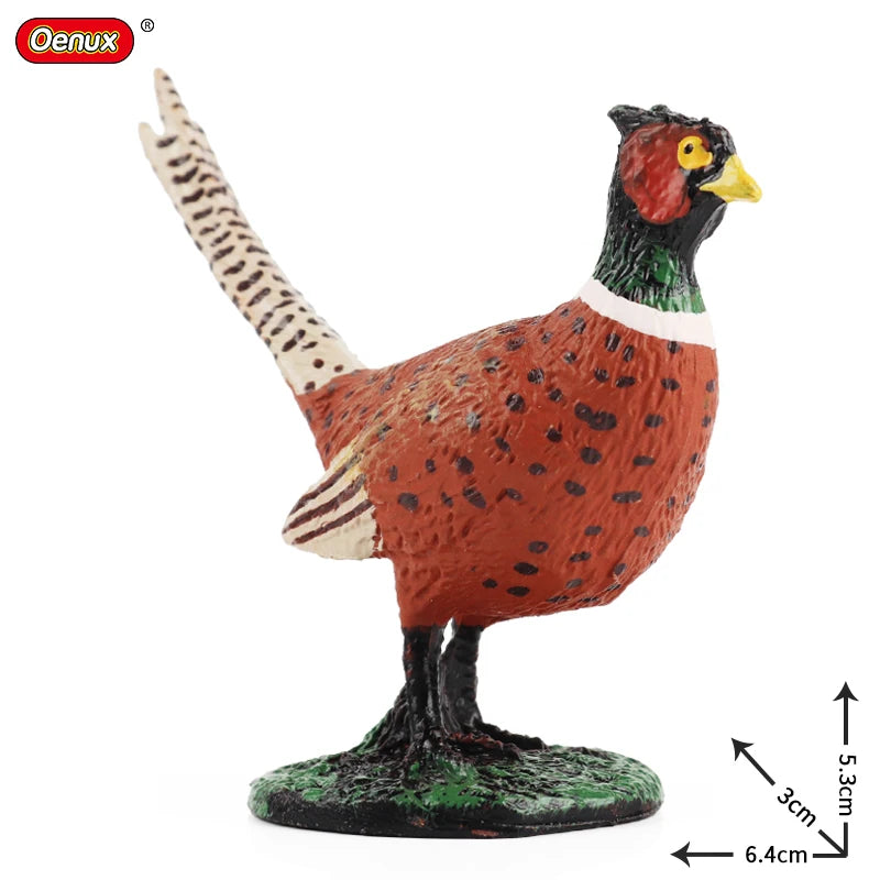 Oenux Lovely Farm Animals Hen Turkey Chook Chicken Cock Action Figure Model Figurines Poultry Miniature Educational PVC Kid Toy
