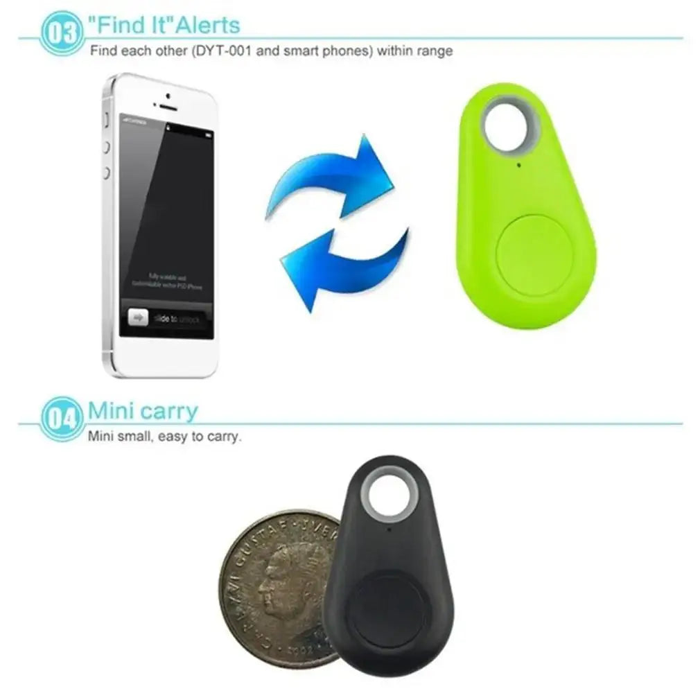 1-5pcs Wireless Mini GPS Tracker Anti-lost Alarm Key Child Bag Wallet Finder Bluetooth APP Locator Smart Tag For Ios And Android