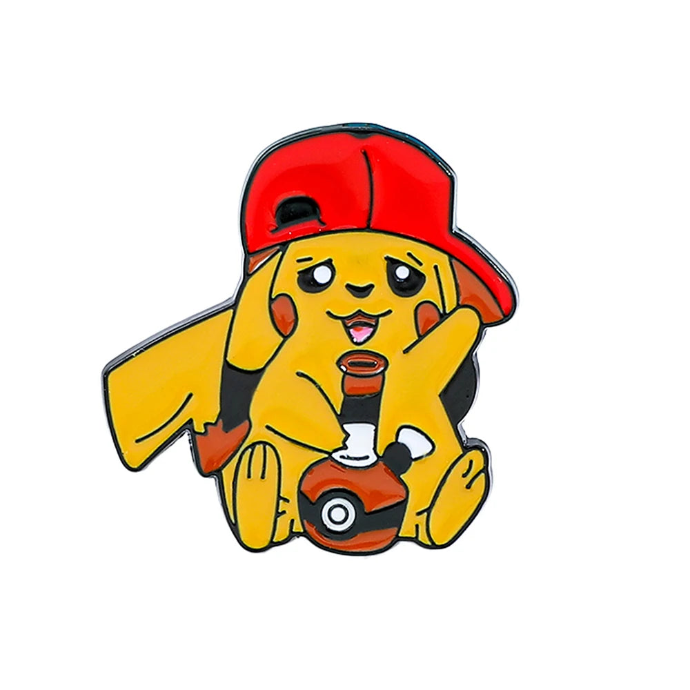 Anime Pikachu Squirtle Enameled Brooch Pin - Pokemon Lapel Badge Jewelry Accessory for Clothing And Backpacks