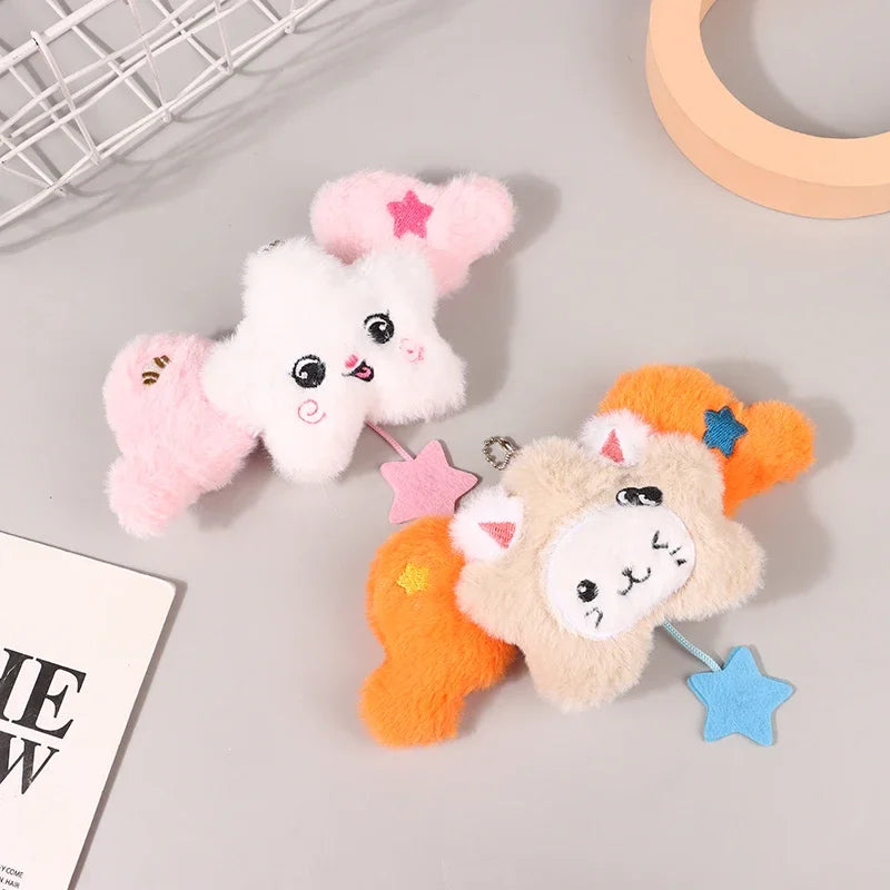 1PC Star Pendant Key Chain Doll Album Plush Pendant Doll School Bag Decoration Gifts