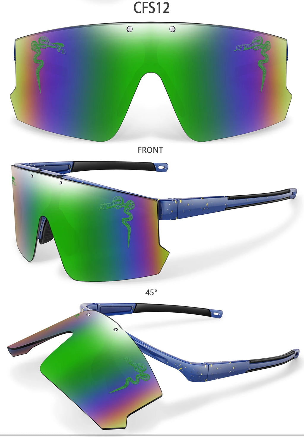 Fashion Shades Windproof Sports Flip On Eyewear UV400 MTB Goggles for Outdoor Cycling Running Unisex Party Sunglasses