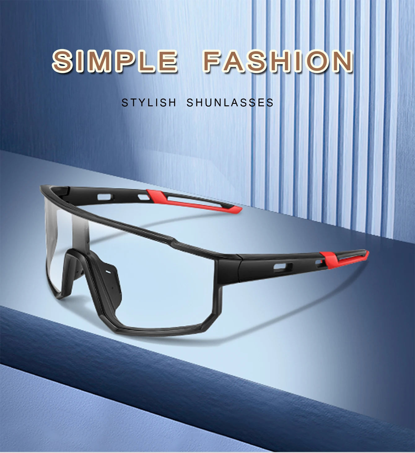 Fashion Brand Men Women Bicycle Photochromic Eyewear MTB Bike Fishing Running Cycling Sports Sunlasses Comfortable Goggles