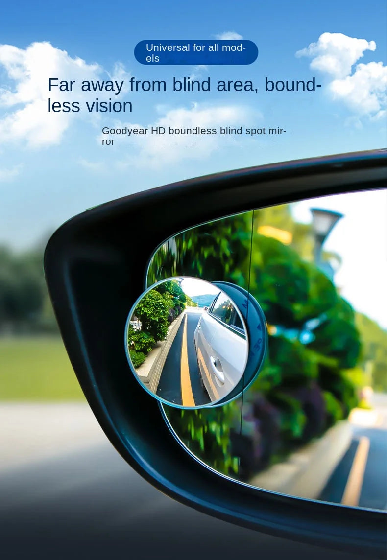 SEAMETAL 2PCS Upgrade Car Rearview Mirror Wide-angle Blind Spot Car Auxiliary Rearview Convex HD Mirrors for Car Accessories