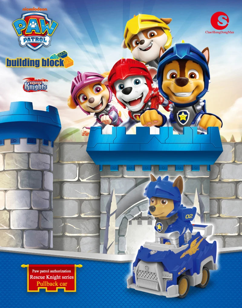 Genuine Paw Patrol PVC Cartoon Model Car 4-6cm Ryder Mashall Chase Rubble Skye Puppy Patrol Toys Figure Children Christmas Gifts