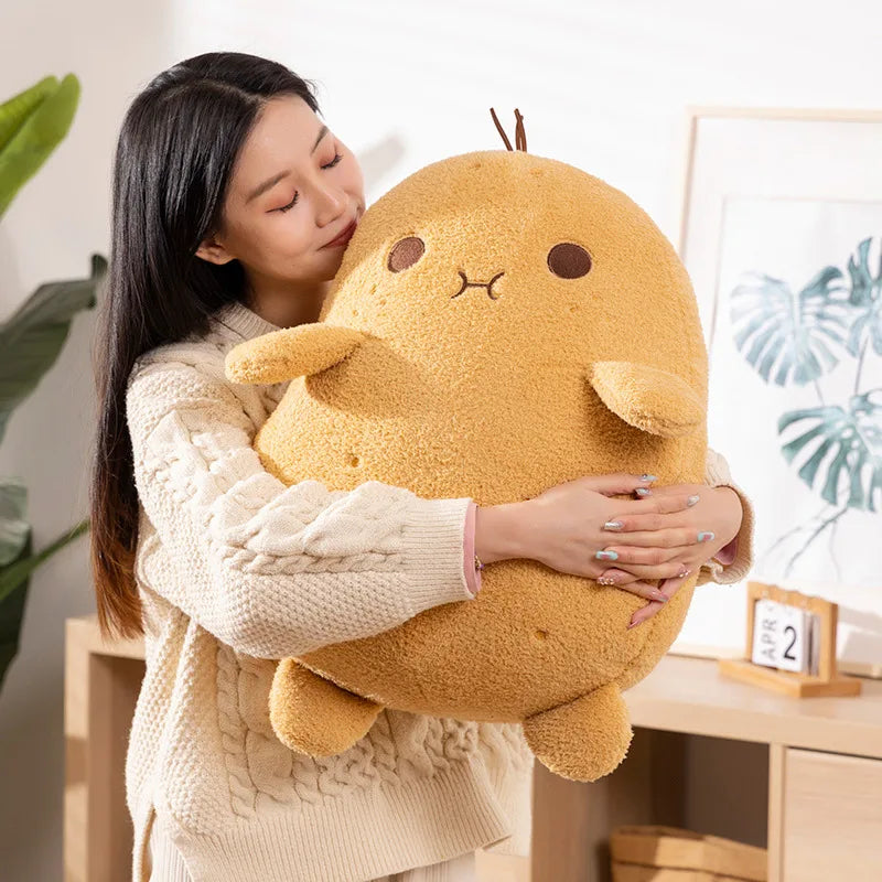 Kawaii Vegetable Potato Plush Pillow New Yellow With Expression Potato Soft Plush Toy Adornment Bedroom Gift For Boys And Girls