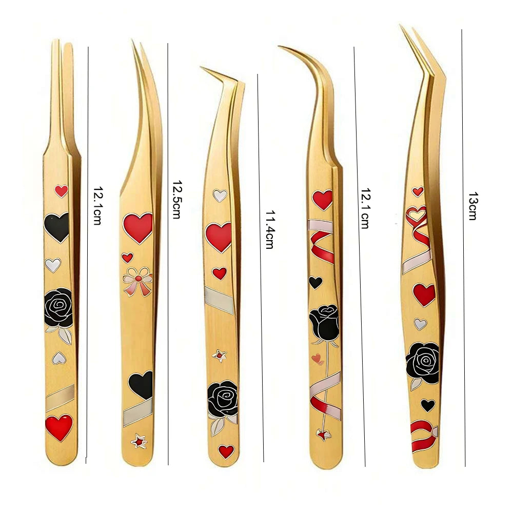 1pc High Precision Lash Tweezers Stainless Steel Eyelash Tweezers Lash Extensions Lash Tweezers for Eyelash Extension Straight