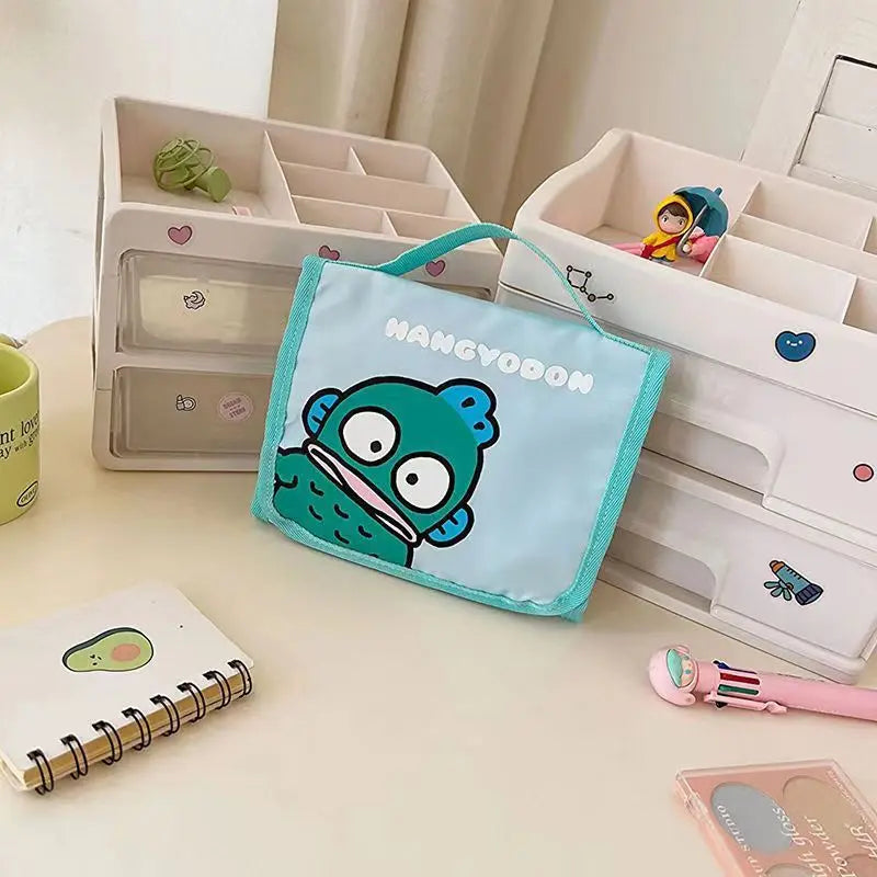 Cute Portable Travel Wash Up Storage Bag Girls Gifts Hello Kitty Kuromi Stitch KT Cat Cartoon Cosmetic Bag For Girl Kawaii Gifts