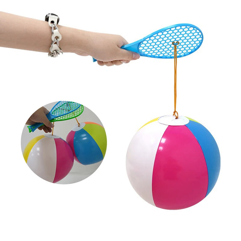 1 Set Kids Bouncing Ball Toy Colorful Inflatable Balloons Reaction Training Interactive Outdoor Sport Toys Fun Stress Relief Gif