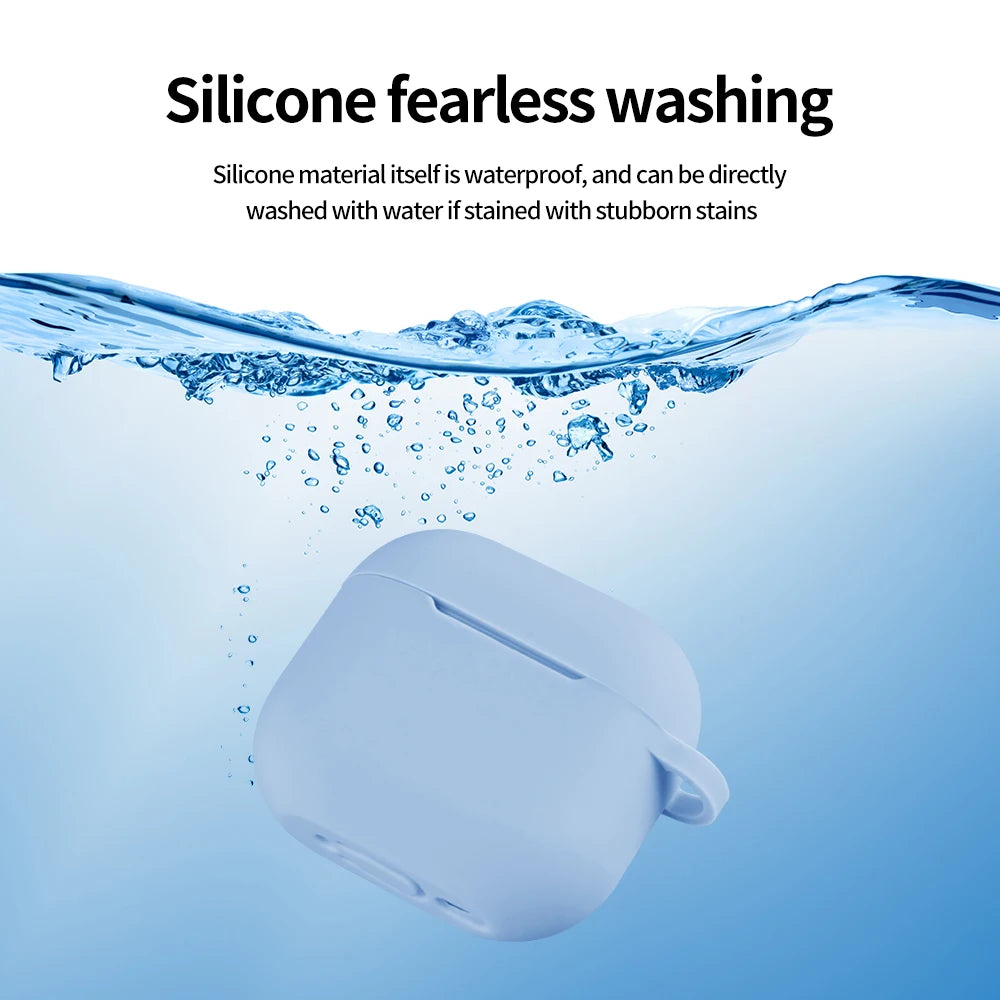 Wireless Headset Silicone Cover For AirPods 4 4th Generation 2024 Case For AirPods4 Air Pods 4 Coque Soft TPU Fundas With Hook