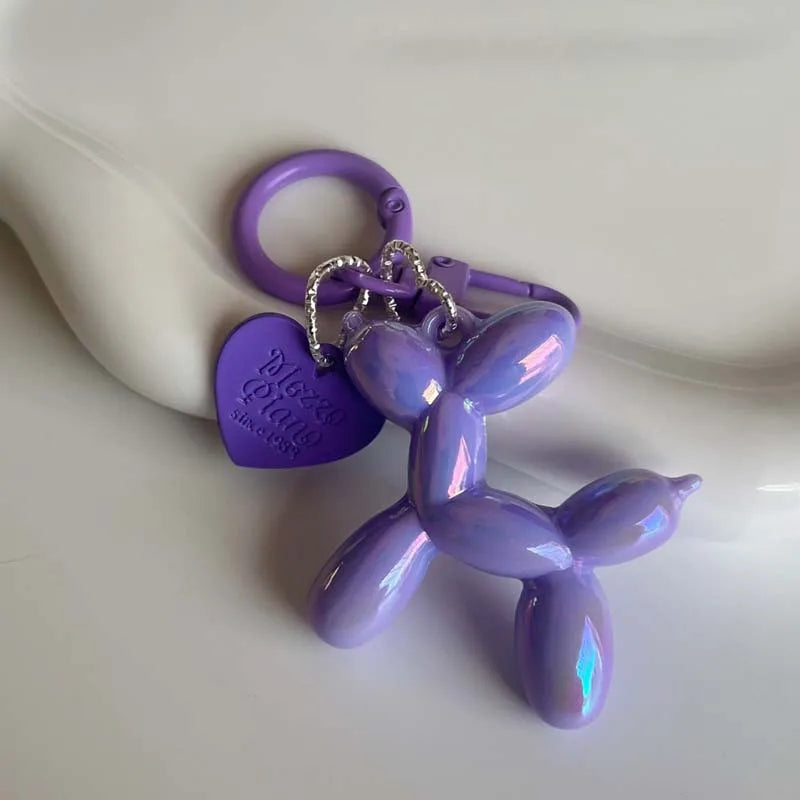 Jelly Cute Jelly Balloon Dog Keychain Pendant Cartoon Dog Chain Keychain - Lovely accessory jewelry gift for unisex keys