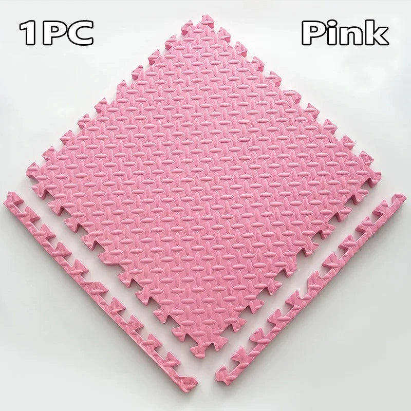 1-16PCS 30*30cm  Sports Gym Protection EVA Leaf Grain Floor Mats Yoga Fitness Non-Slip Splicing Rugs Thicken Shock Room Workout