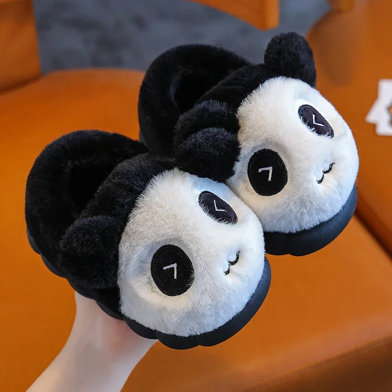 Pokemon Anime Pikachu Autumn/Winter Children'S Cute Flat Plush Slippers Soft Sole Non-Slip Warm Indoor Home Cotton Shoes Gifts