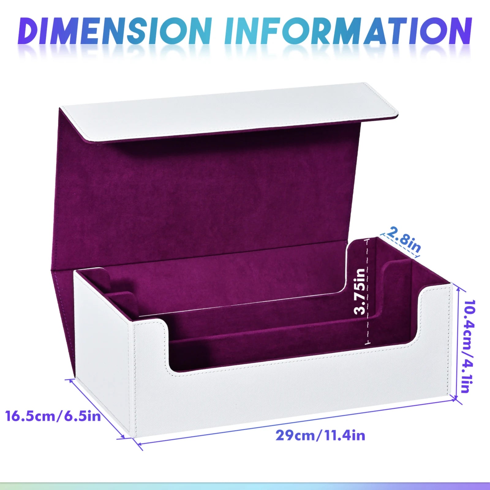 Card Storage Box, Card Deck Case Holds 1200+ Single Sleeved Cards, Strong Magnetic PU Leather Card boxes for TCG