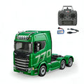 HUINA 1501 770S 1/18 19CH 2.4G RC Alloy Tractor Truck Engineering Trailer Truck with Light and Sound Toys for Boys Adults Gifts