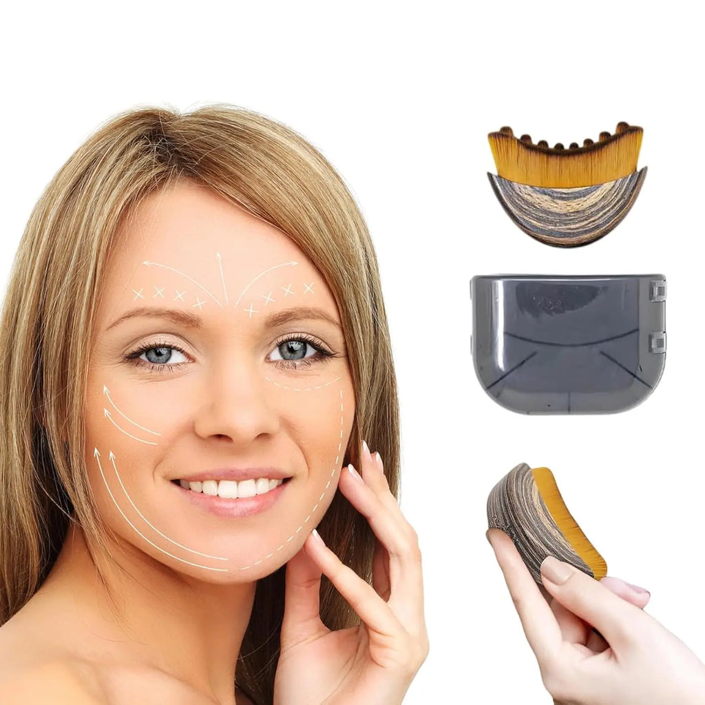 2Pcs Set Multi-function Lymphatic Contour Face Brush & DRS 540 Derma Roller Skin Nursing Roller Wrinkle Exfoliating Repair Tools