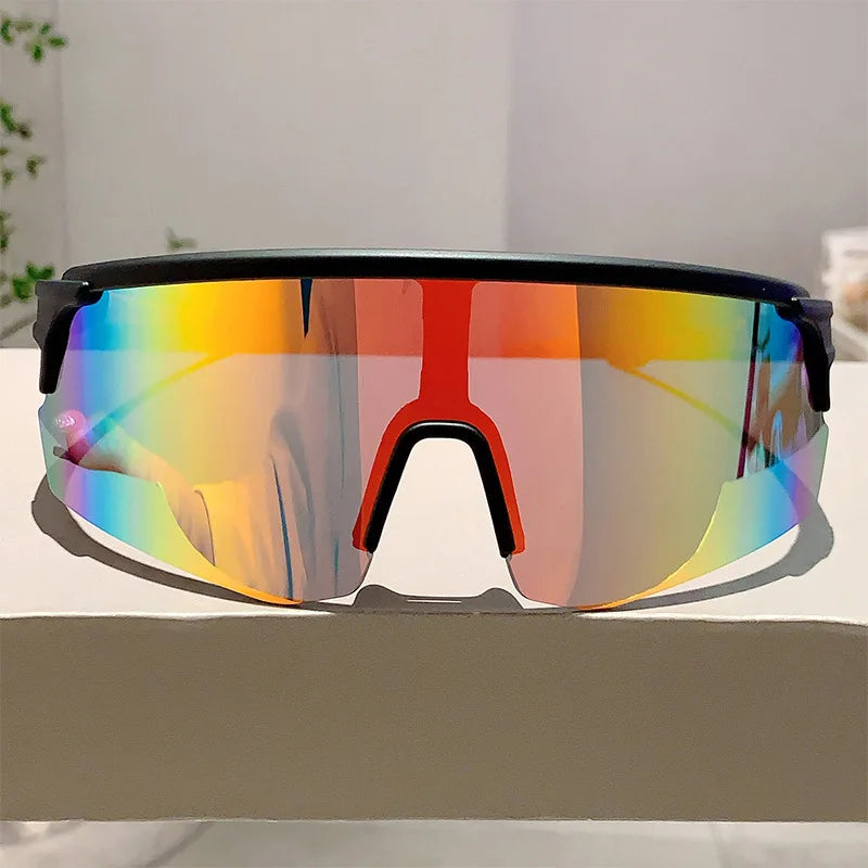 Oversized Fashion Cycling Sunglasses Anti Wind Flash Coating Protective Glasses UV400