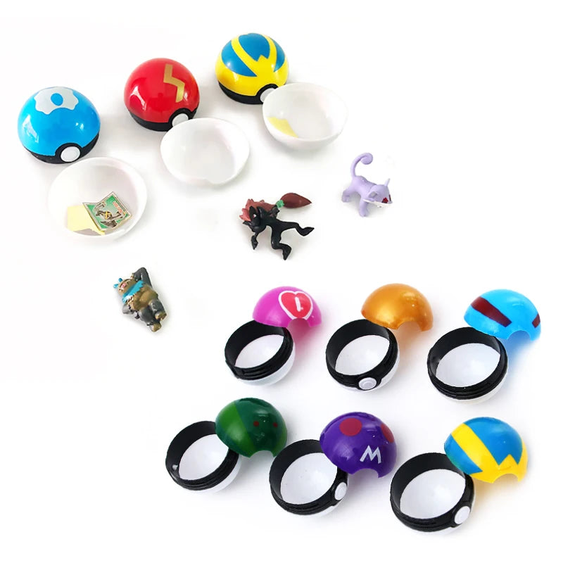12 Pcs/Set Pokemon Pikachu Toys Action Figure Pokeball Pokemon Poke Ball Charizard Model Anime Dolls Children Birthday Gift