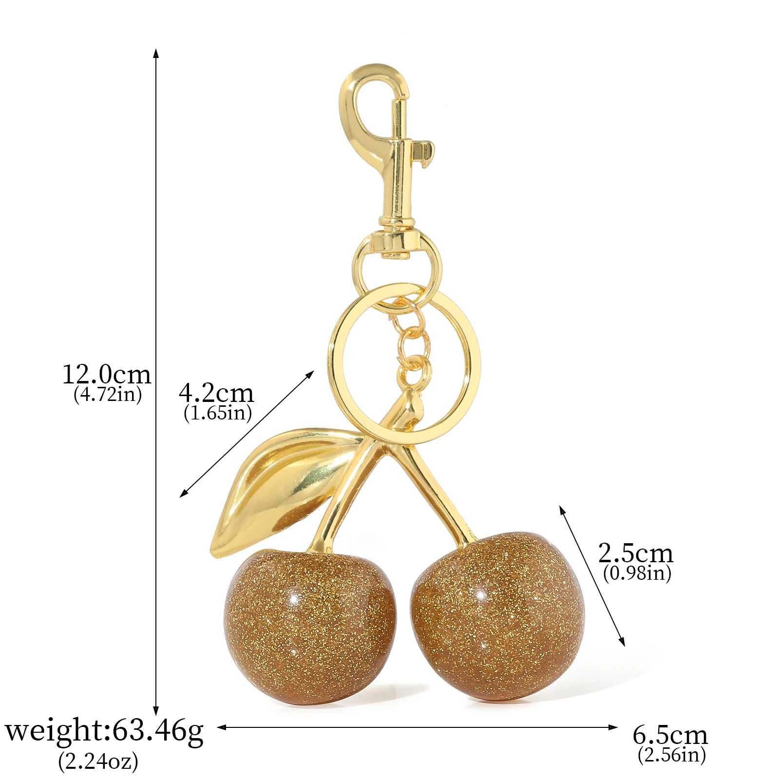 Fashion Delicious Red Cherry Keychain Summer Fruits Cherries Pendant Keyring For Women Men Jewelry Bag Key Accessories Gift