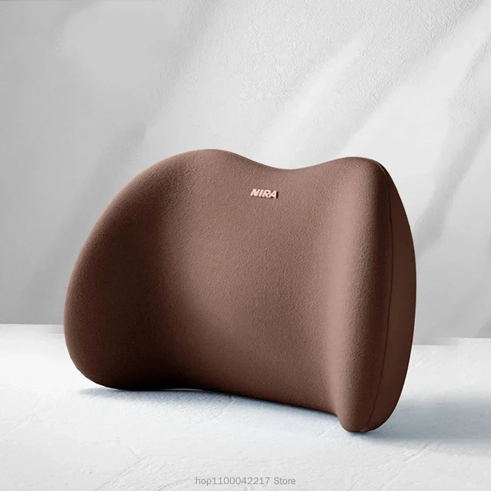 Ergonomic memory foam car seat cushion - suitable for all seasons comfort car headrest - lumbar cushion or headrest or set