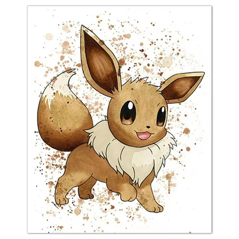 Anime Pokemon Canvas Painting Bulbasaur Charmander Squirtle Poster and Print Watercolor Wall Art Picture Home Decor Kids Gifts