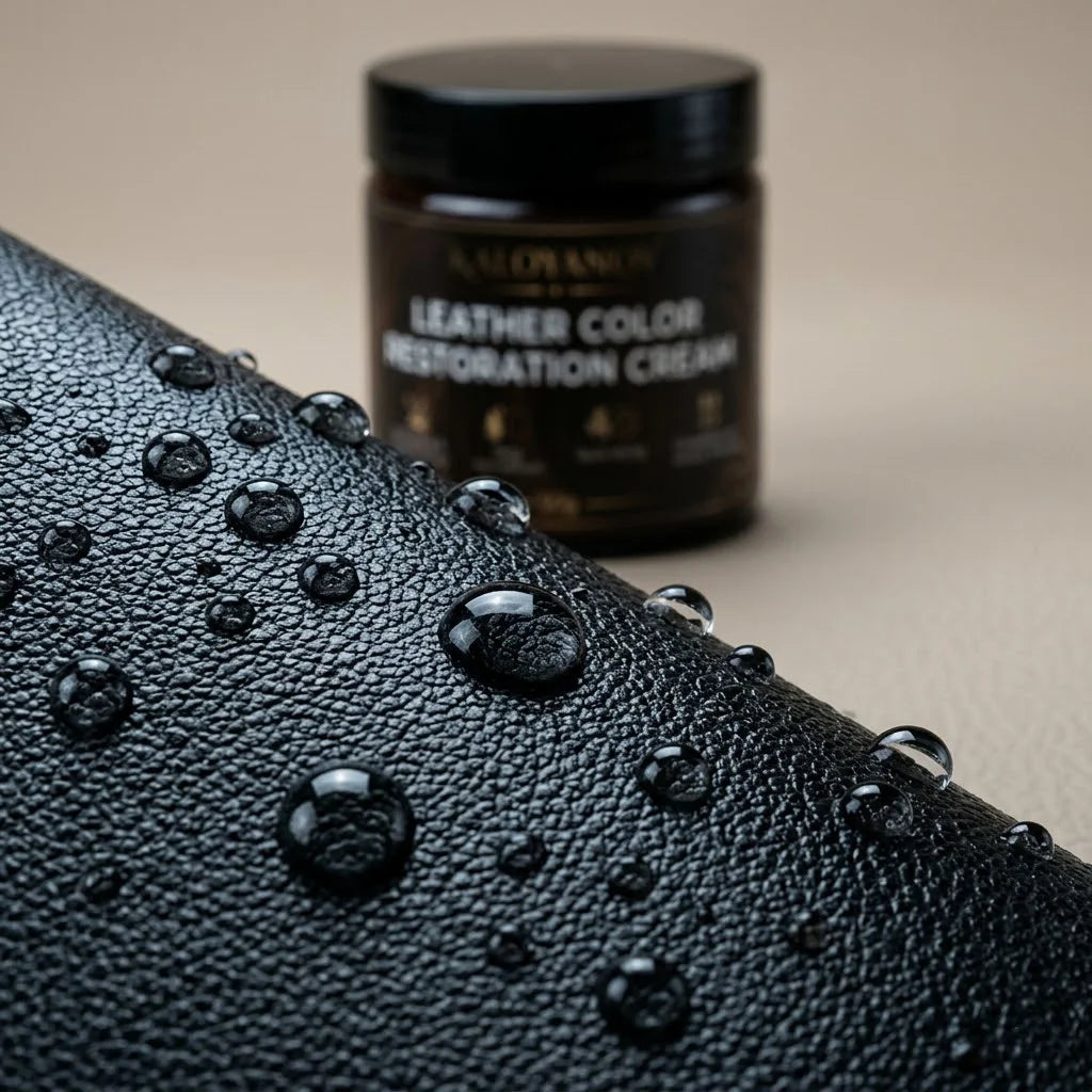 Leather Repair Cream Kit with 2 Brushes & Sponge Black Brown Beige Leather Dye Balm Cleaner for Shoes Bags Car Seats Couch