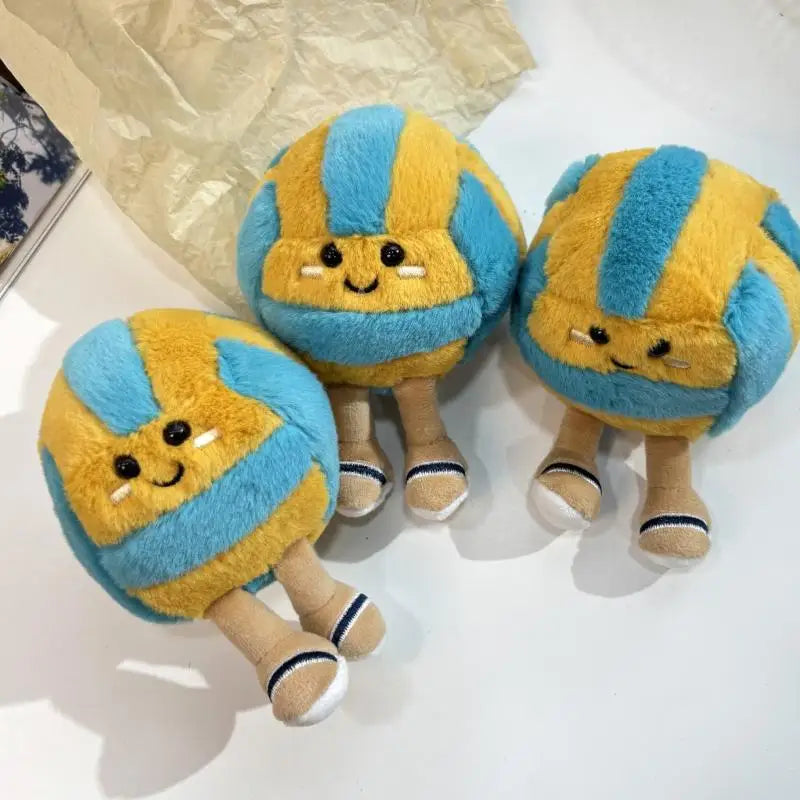 Soft Plush Cartoon Volleyball Toy, Fun Sports-Themed Keychain and Bag Decor