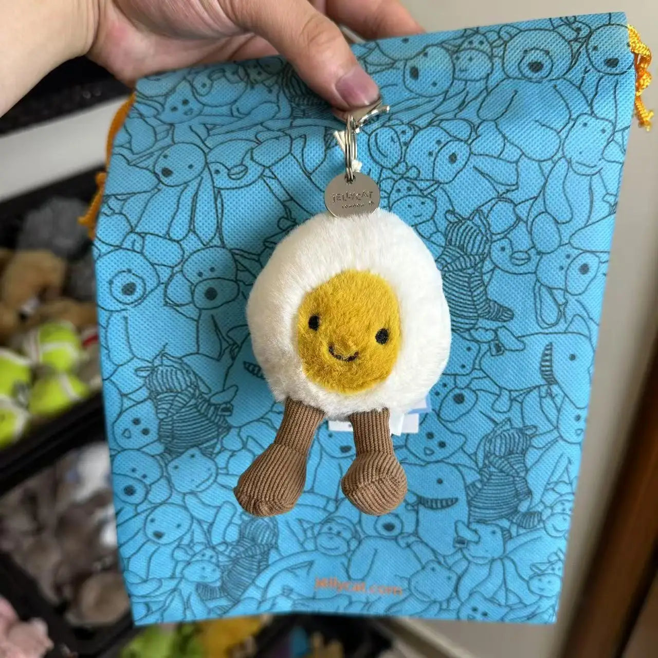 Hot tea bag Jc Cute Plush Toy label cute girl bag charm plush toy keychain Kawaii plush toy Limited New Gift bag
