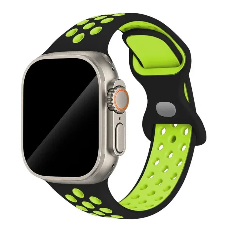 Original Sport Strap for Apple Watch Band 46mm 49mm 45mm 44mm 38 42mm Colored Particles Rubber Band IWatch Ultra 10 9 8 7 6 5 SE